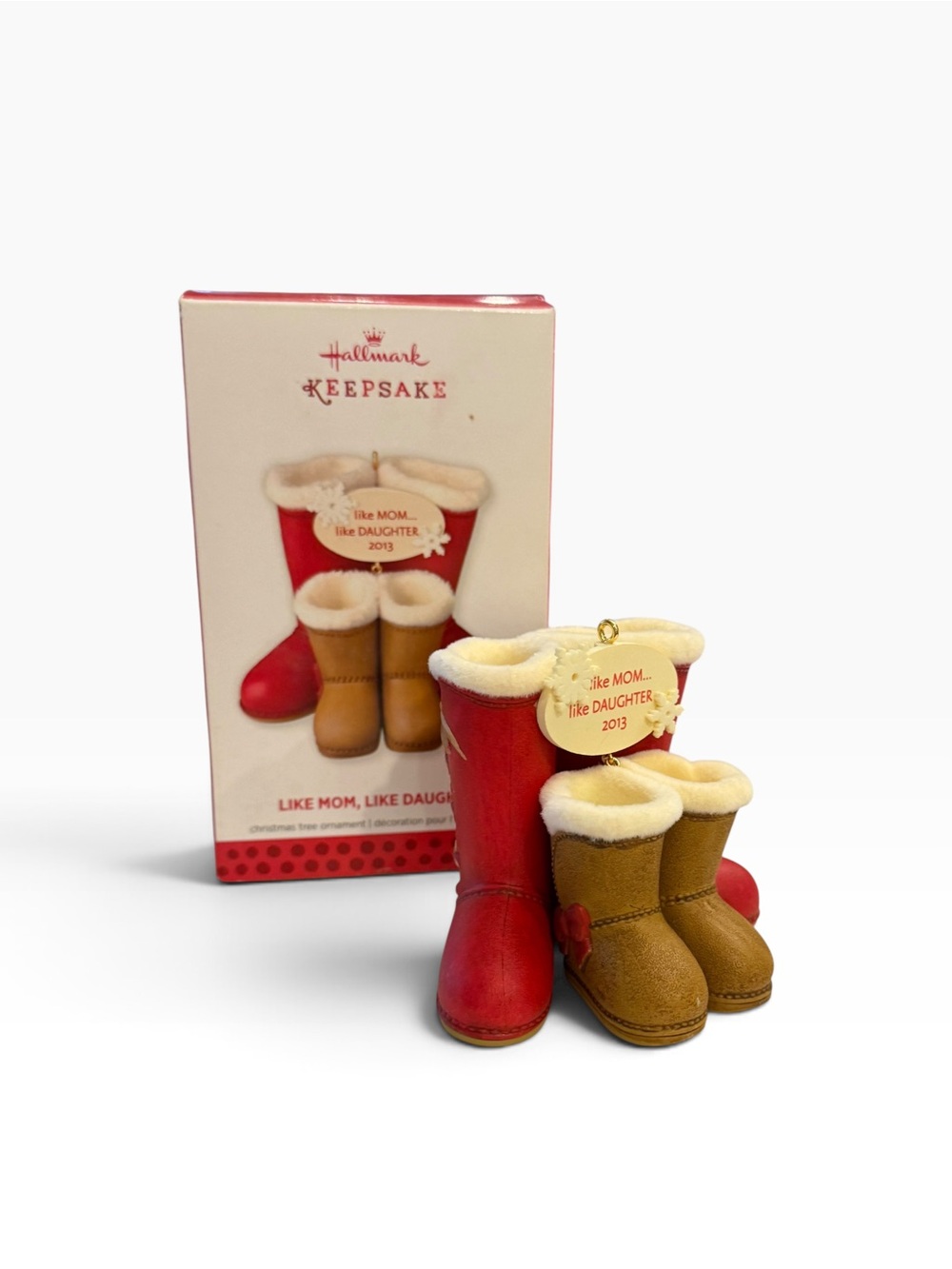 Hallmark Christmas Ornament Like Mom Like Daughter 2013 Snow Boots New QXG1592